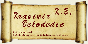 Krasimir Belodedić vizit kartica